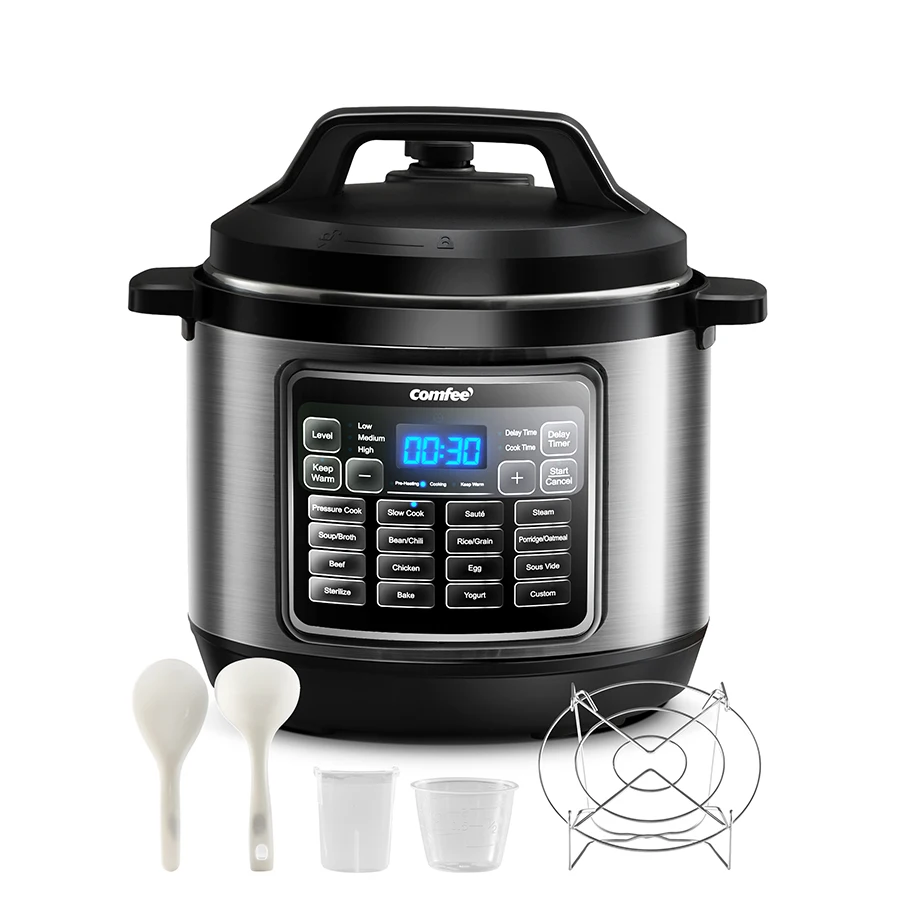 COMFEE’ 16 in 1 Electric Pressure Cooker 8 qt Instant Multi Cooker Olla de Presion Non-Stick Pot Yogurt Maker Slow Rice Cooke