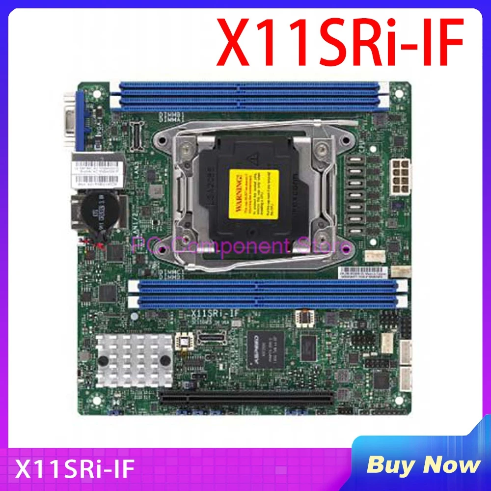 

Brand New For Supermicro MINI-ITX C422 LGA2066 NAS One-Way Server Motherboard X11SRi-IF