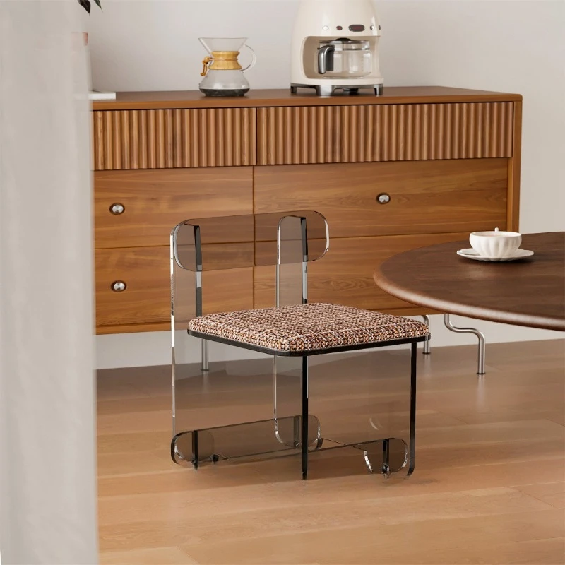 

Acrylic dining chair, back chair household leisure chair, modern simple restaurant dining chair