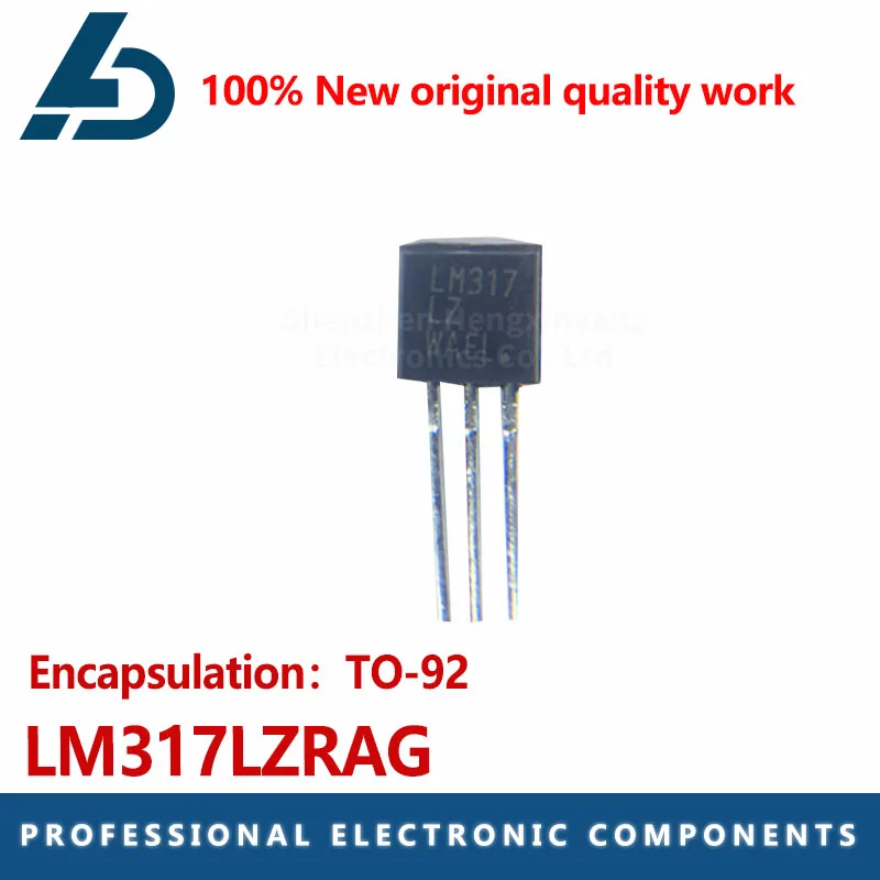 Lm317lzragリニアレギュレーター、100ma、から-92、インライントランジスタ