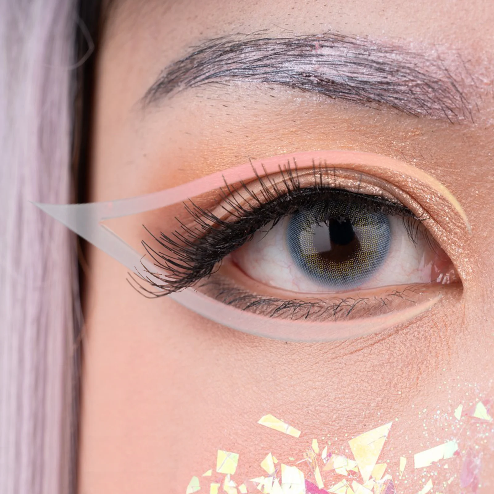 4Sets Colorful Eyeliner Sticker Wear Resistant Eye Line Stickers Easy Apply Makeup Tool for Stage Party Eyeliner Sticker