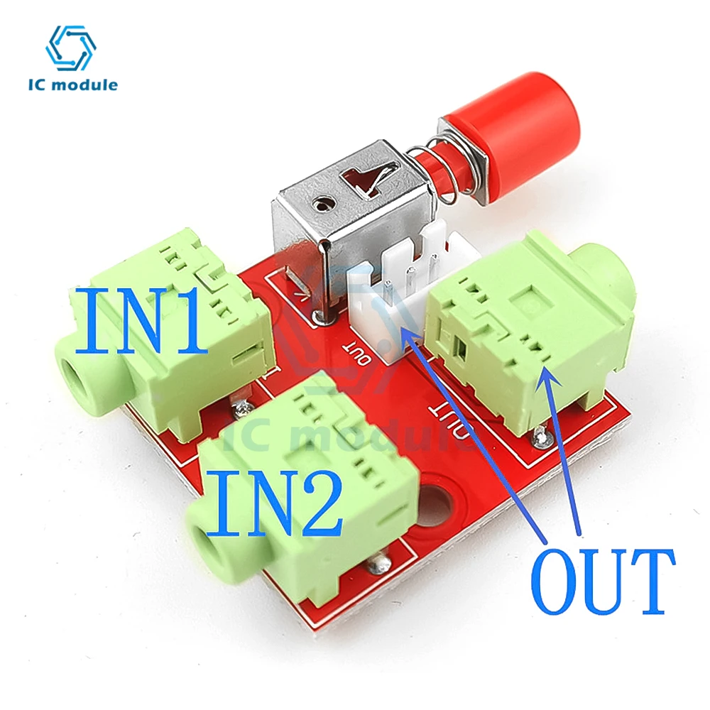 3.5mm Audio Switcher 2 Input 1 Output / 1 Input 2 Output Audio Splitter Switcher Audio Switcher Module