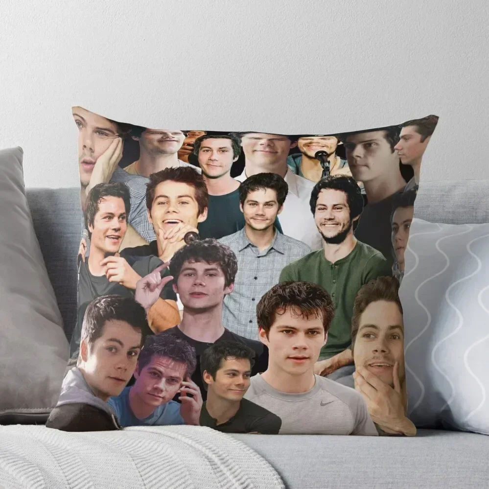 Dylan O’Brien Collage Throw Pillow New year Luxury Cushion Cover pillow