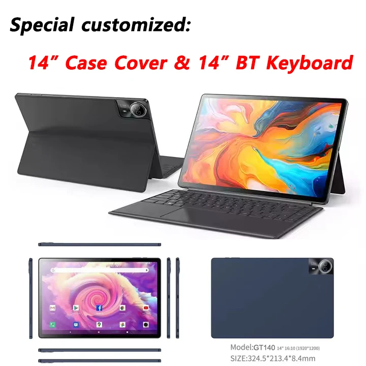 Special Customized For YUSUNOUL 14 INCH Tables PC GT40 2 IN 1 Bluetooth Keyboard Case Add Case Cover 14