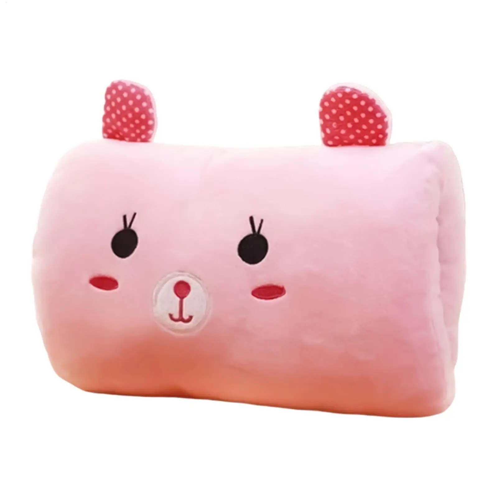 Pink Children's Plush Pillows Hand Warmers Gloves Adults Cartoon Nap Pillows Cushions Creative Hand Warmers Plush Gift