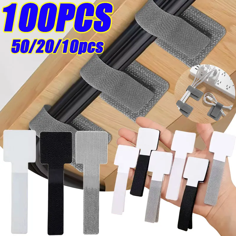 

Ties Fastening Wire Reusable Cable Organizer Cord Rope Holder Self Adhesive Adjustable Cord Organizer Straps Desk Management