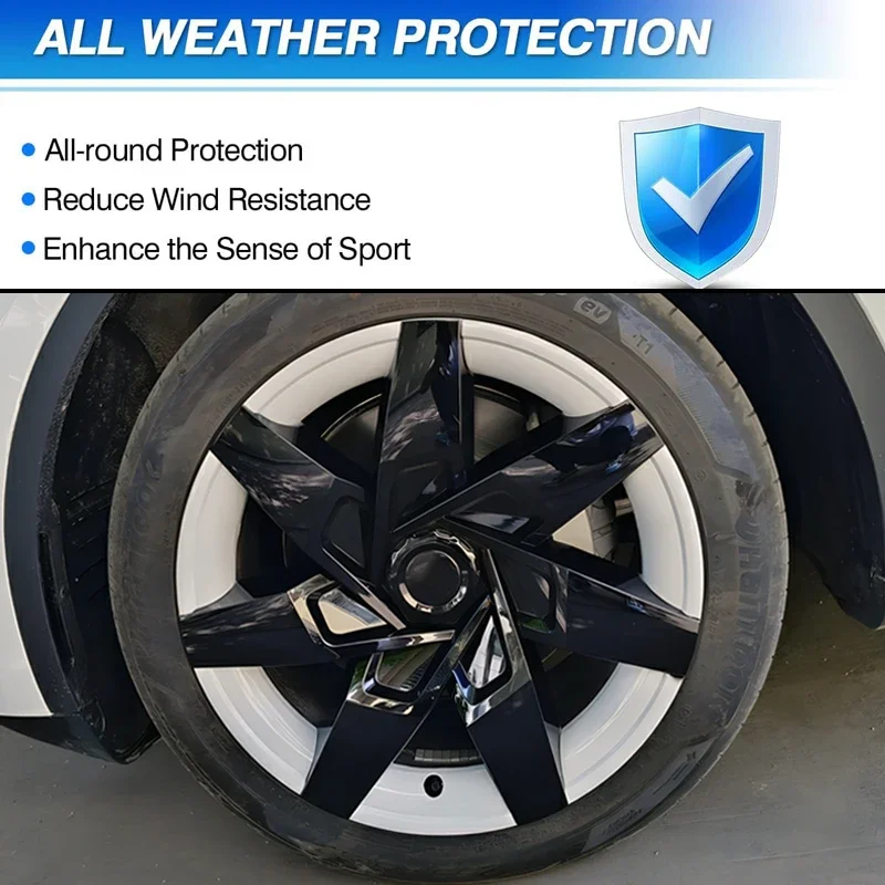 4 pçs tampa do cubo peças da roda desempenho substituição 19 Polegada tampa da roda automóvel aro completo capa acessórios para tesla modelo y hubcap