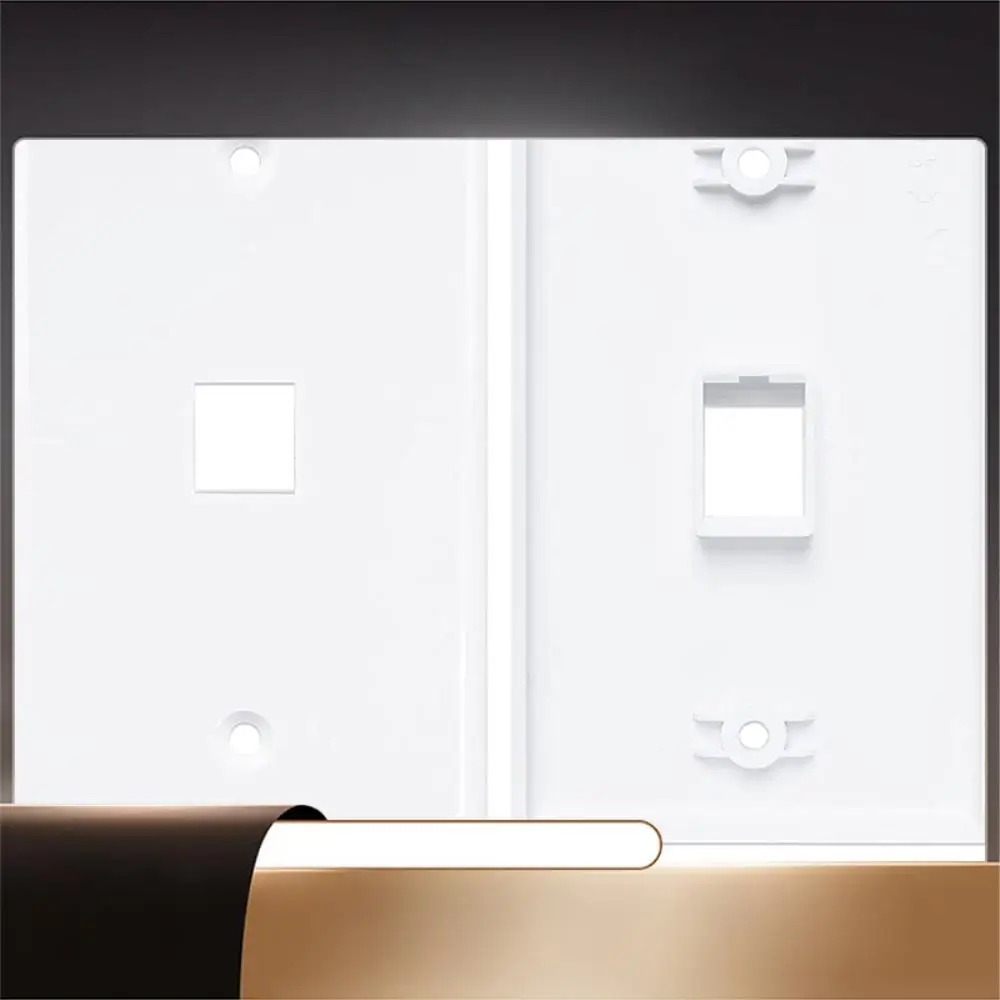 

10 шт. в упаковке, 1-портовая настенная панель Keystone Jack, низкопрофильная настенная панель Ethernet, одноместные настенные пластины для Keystone Jack White-X64A