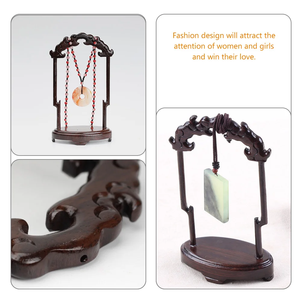 حامل مجوهرات خشبي حامل قلادة سوار منظم عرض الرف دائم عملي تخزين المجوهرات قلادة الوقوف