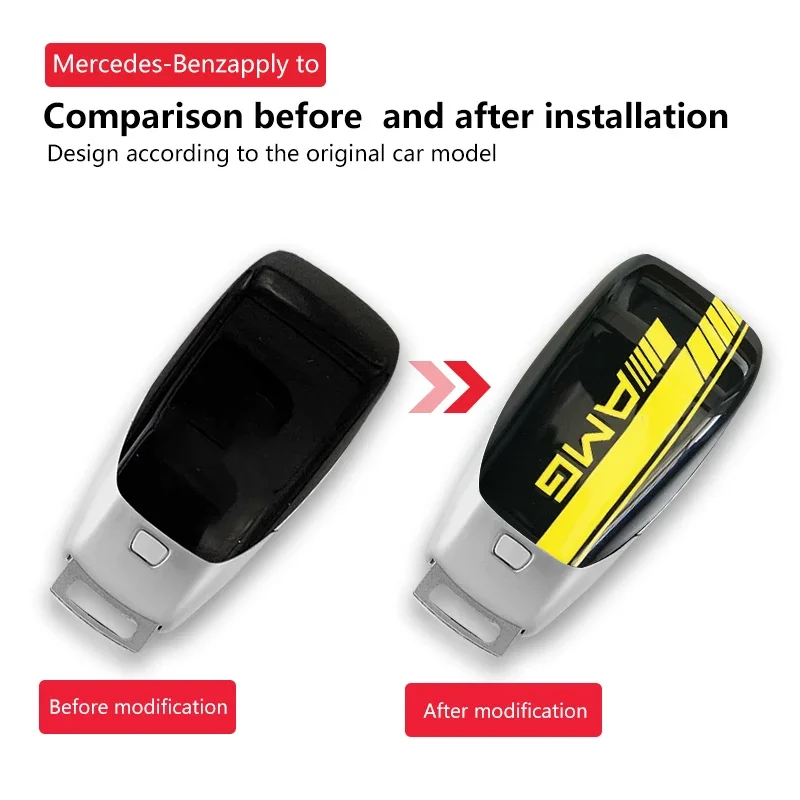 For Mercedes Benz S GLS CLA CLS A C E S G Class GLC CLE CLA W177 W205 W213 W222 X167 W204 W206 W212 AMG car key shell rear cover view 4