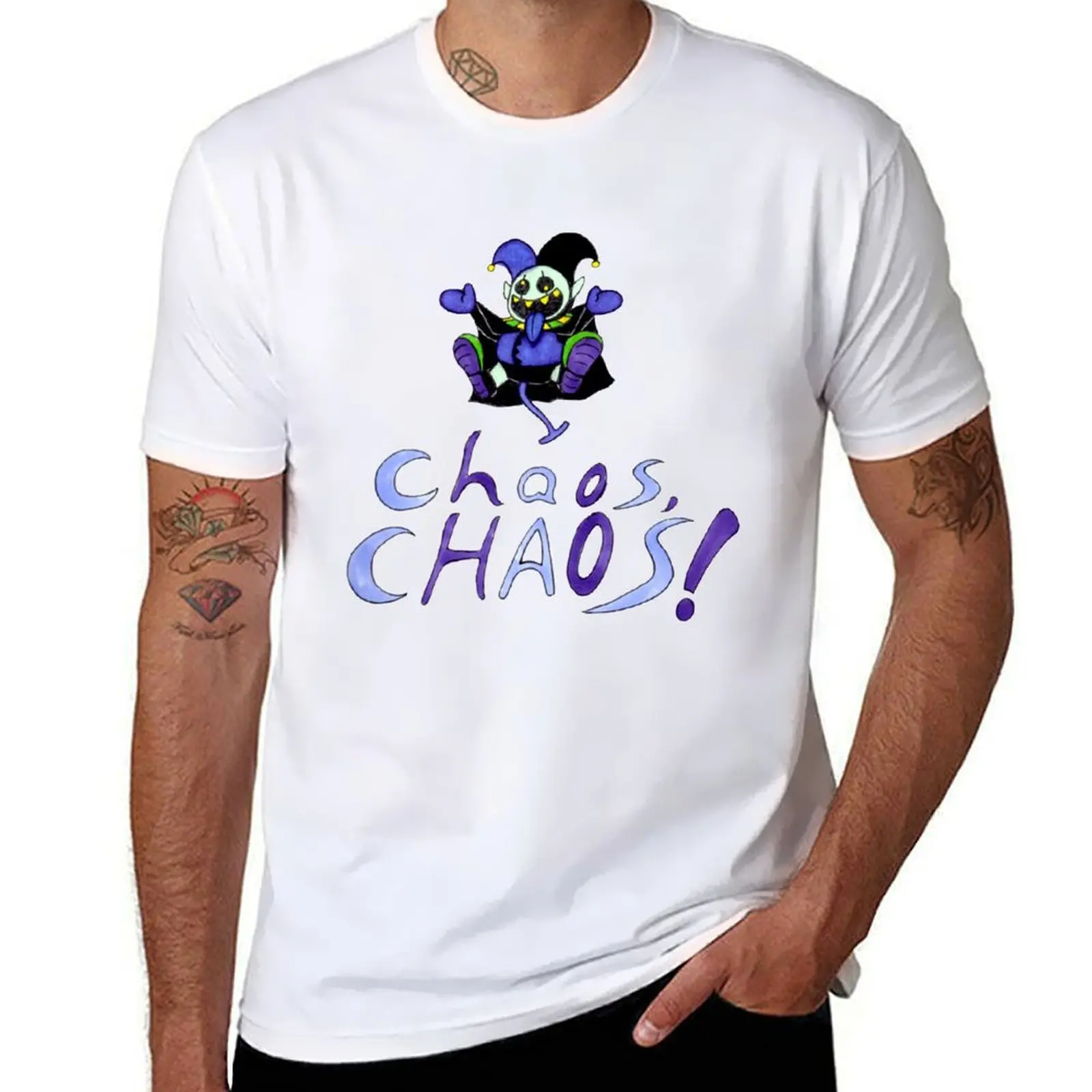 

Футболка Jevil Deltarune, футболки для мужчин, забавная футболка с рисунком, мужская повседневная футболка