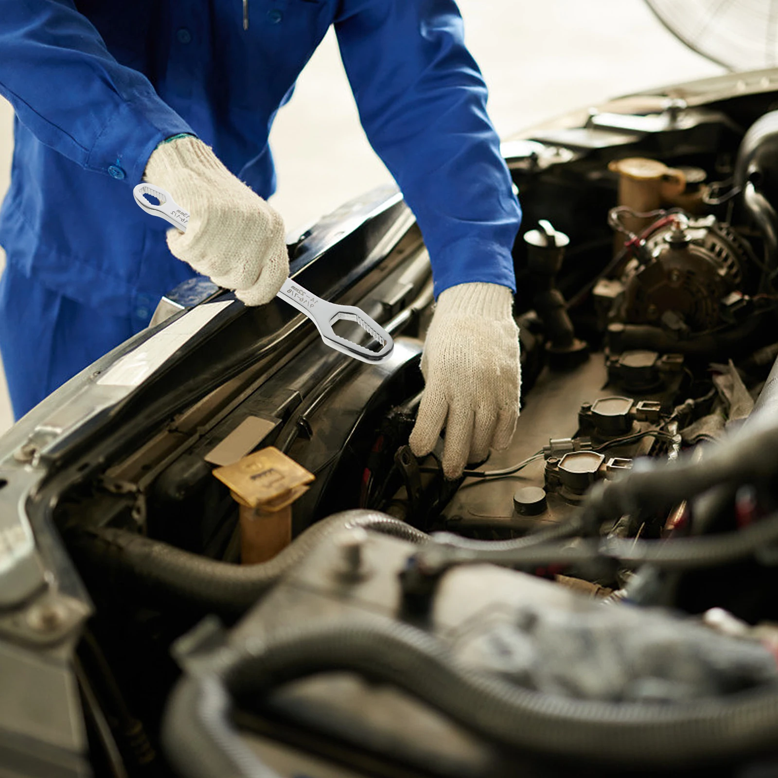 

Adjustable Self-Tightening Wrench Set Chrome Vanadium Steel Anti-Rust Double-Ended Spanner For Home Repair Universal