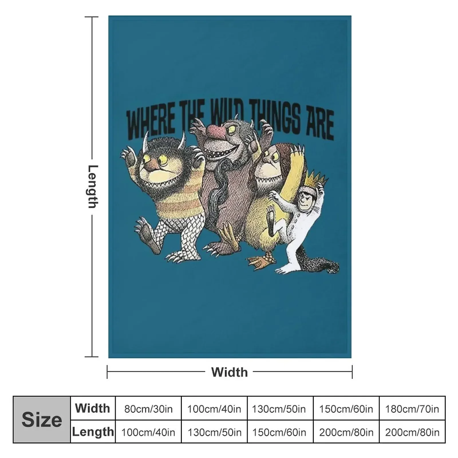 WHERE THE WILD THINGS ARE Throw Blanket Sofa Quilt Sofas Summer Bed linens Decorative Throw Kid'S Blankets