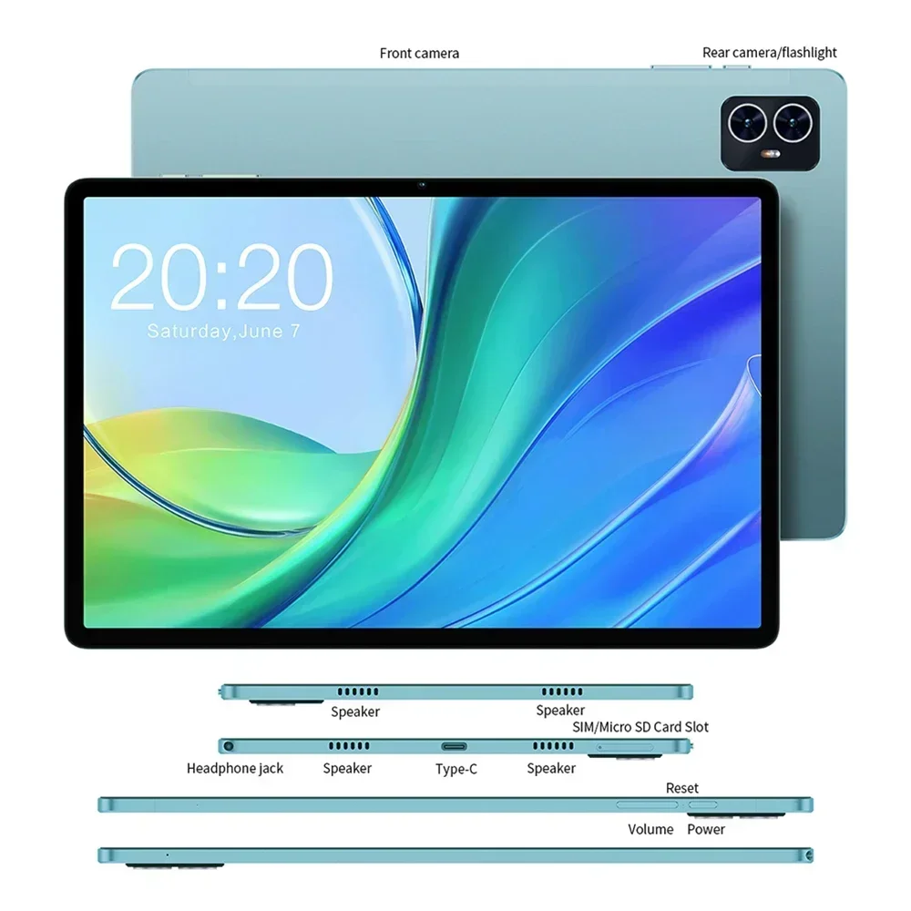 Teclast M50 планшет на Android 13 T606, 6 ГБ ОЗУ 128 Гб ПЗУ, экран 10,1 дюйма