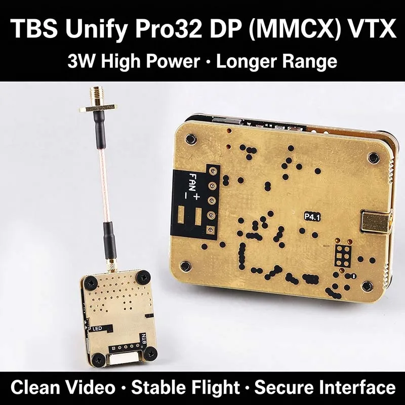 TBS UNIFY 5.8G PRO32 DP (MMCX) 3W Video Transmission VTX High-Power Drone