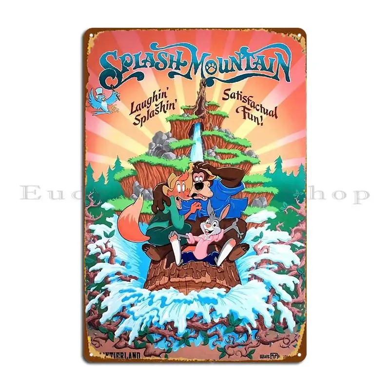 Art Splash Mountain Potrait Metal Signs Decoration Bar Retro Create Designing Tin Sign Poster