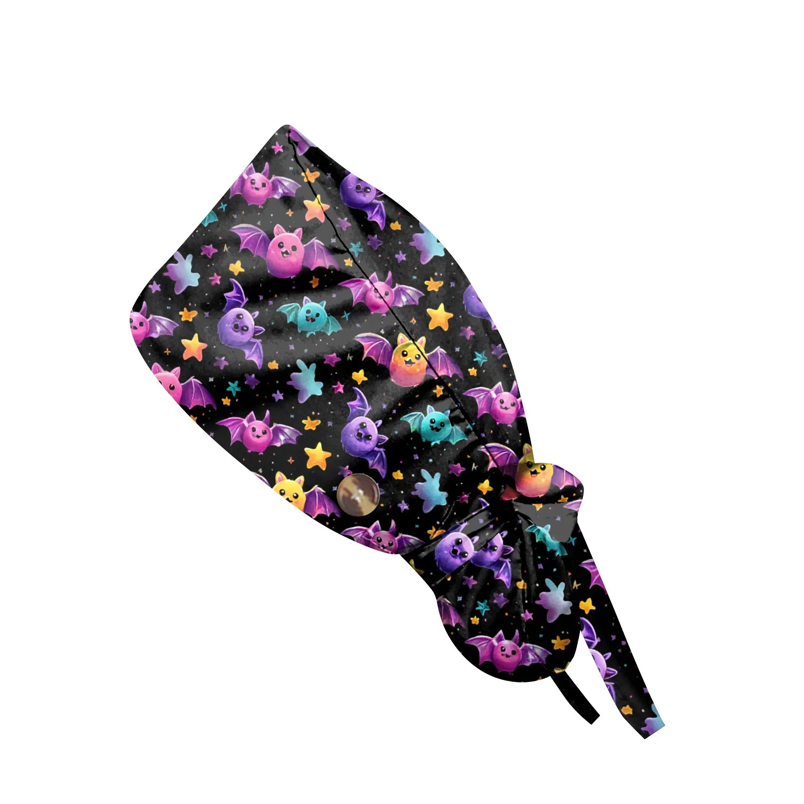 Gorro de trabajo con cordones con estampado de Halloween, gorros médicos para mujer y hombre, gorro para cirugía, gorro de enfermería para médico, enfermera, clínica, veterinaria