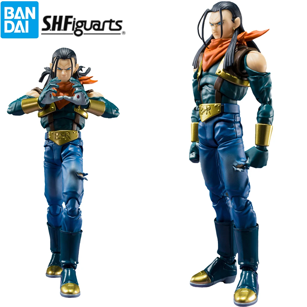 BANDAI S.H.Figuart Super Android 17 Ju-nana Gou Dragon Ball GT Collectible Anime Action Figure Model Toys