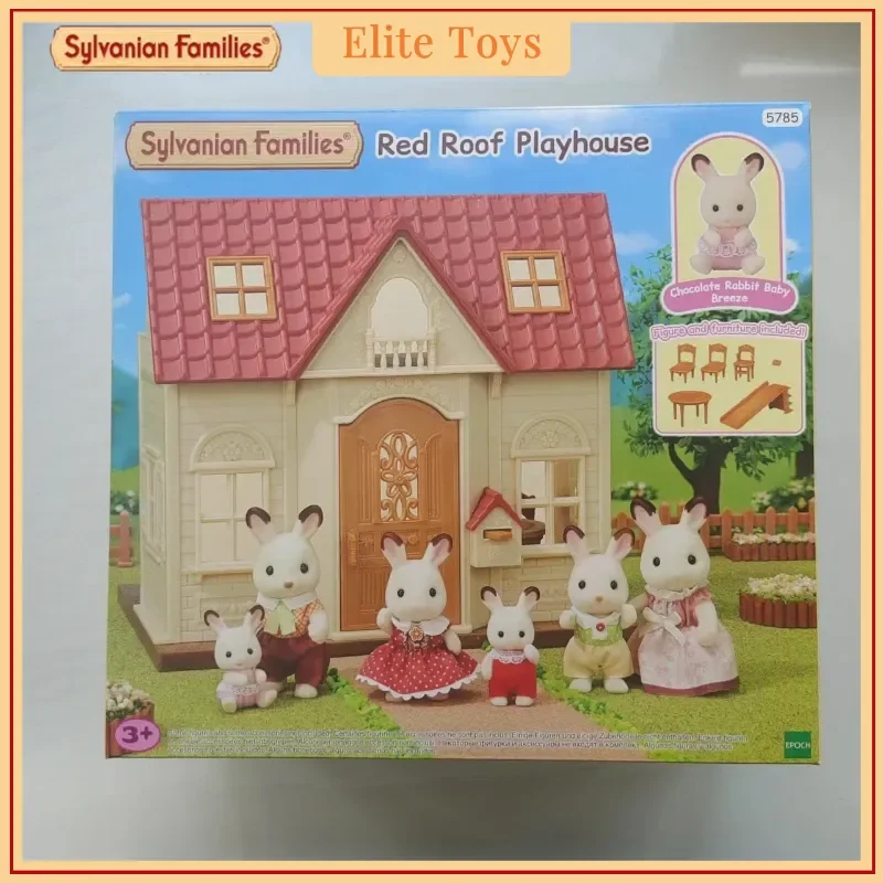 Sylvanian Families Anime Zabawki dla dzieci Prezenty dla dziewczynek Zabawki Domek z czerwonym dachem Śliczna lalka Oryginalne Ternuas Kolekcjonerskie ozdoby do pokoju