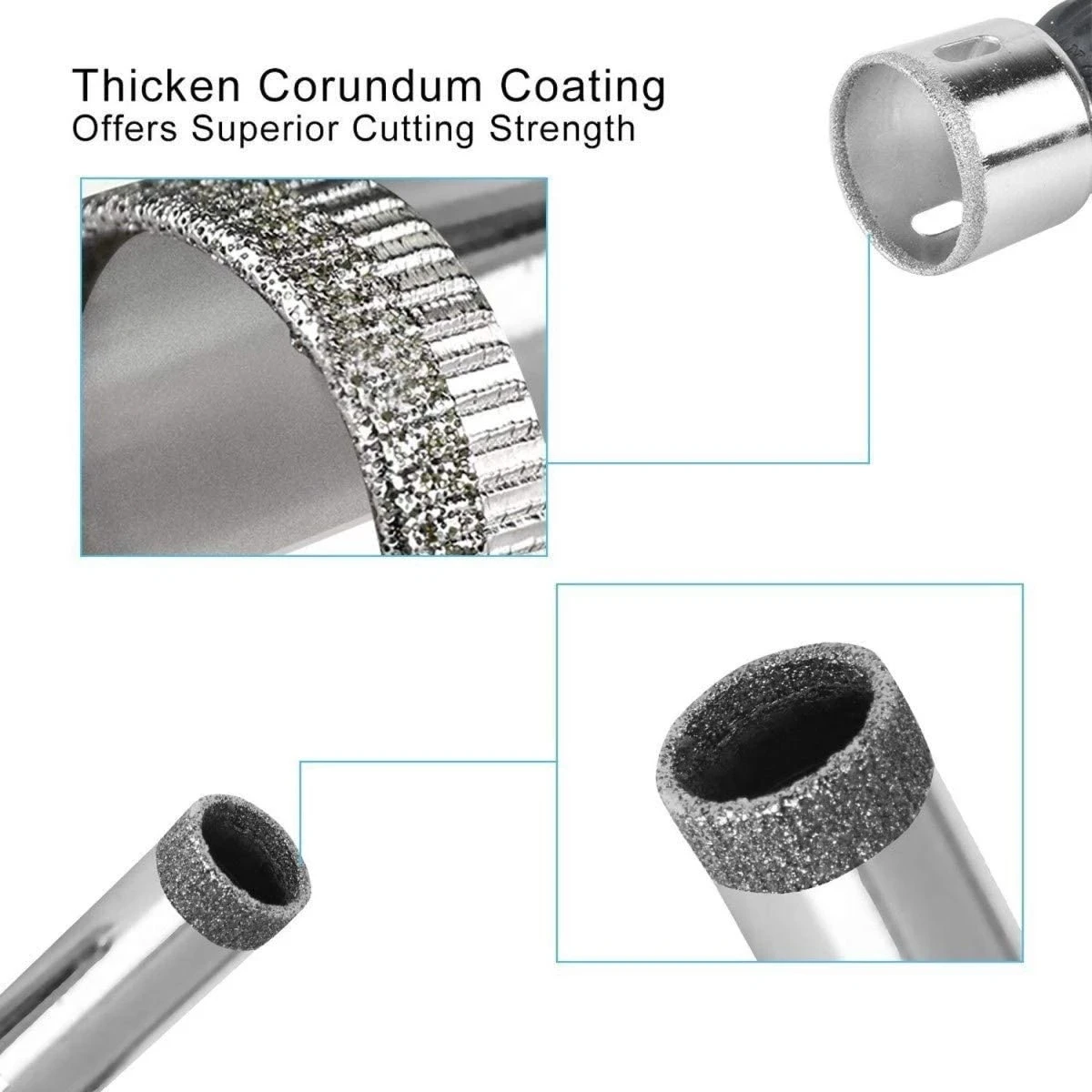 Tráng Kim Cương Mũi 6-30Mm Cho Ngói Đá Cẩm Thạch Kính Gốm Cưa Lỗ Khoan Kim Cương Core Bit