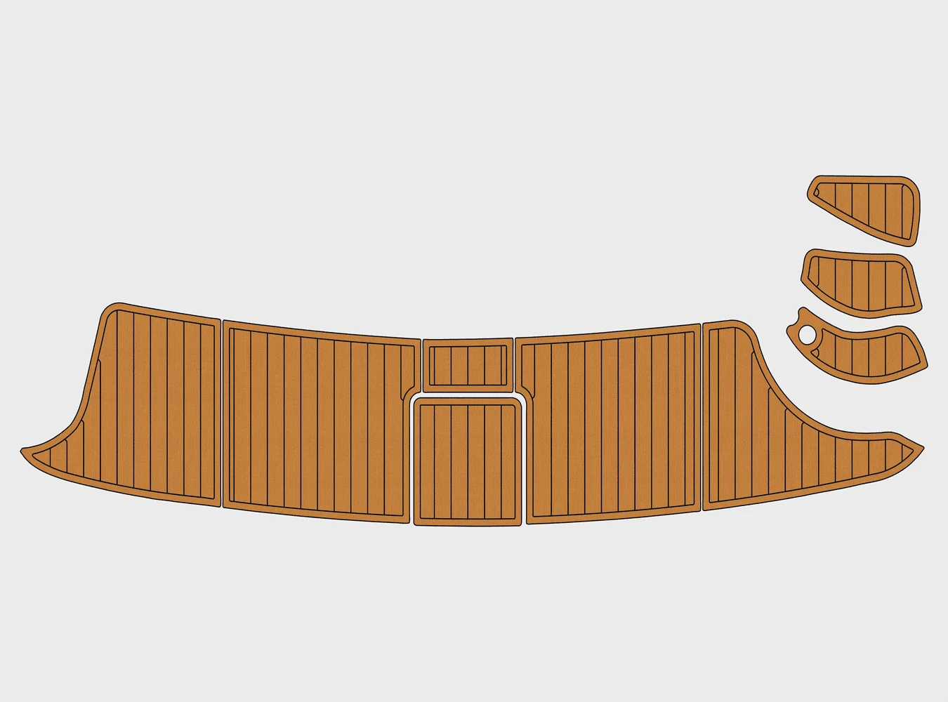 

1994 Sea Ray 37 1/4" 6mm EVA foam Non-Slip PVC Teak Decking marine Mat seadek aqua carpet Marine Floor