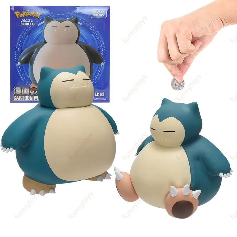 Pokémon Snorlax Spardose, Stehende und Sitzende Anime-Figur, Sparschwein, Cartoon-Modell, Heimdekoration, Fan-Geburtstagsgeschenk