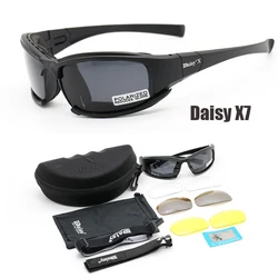 Daisy X7 occhiali da sole da uomo occhiali da sole polarizzati militari antiproiettile softair shooting Gafas smoke lens occhiali da ciclismo per moto