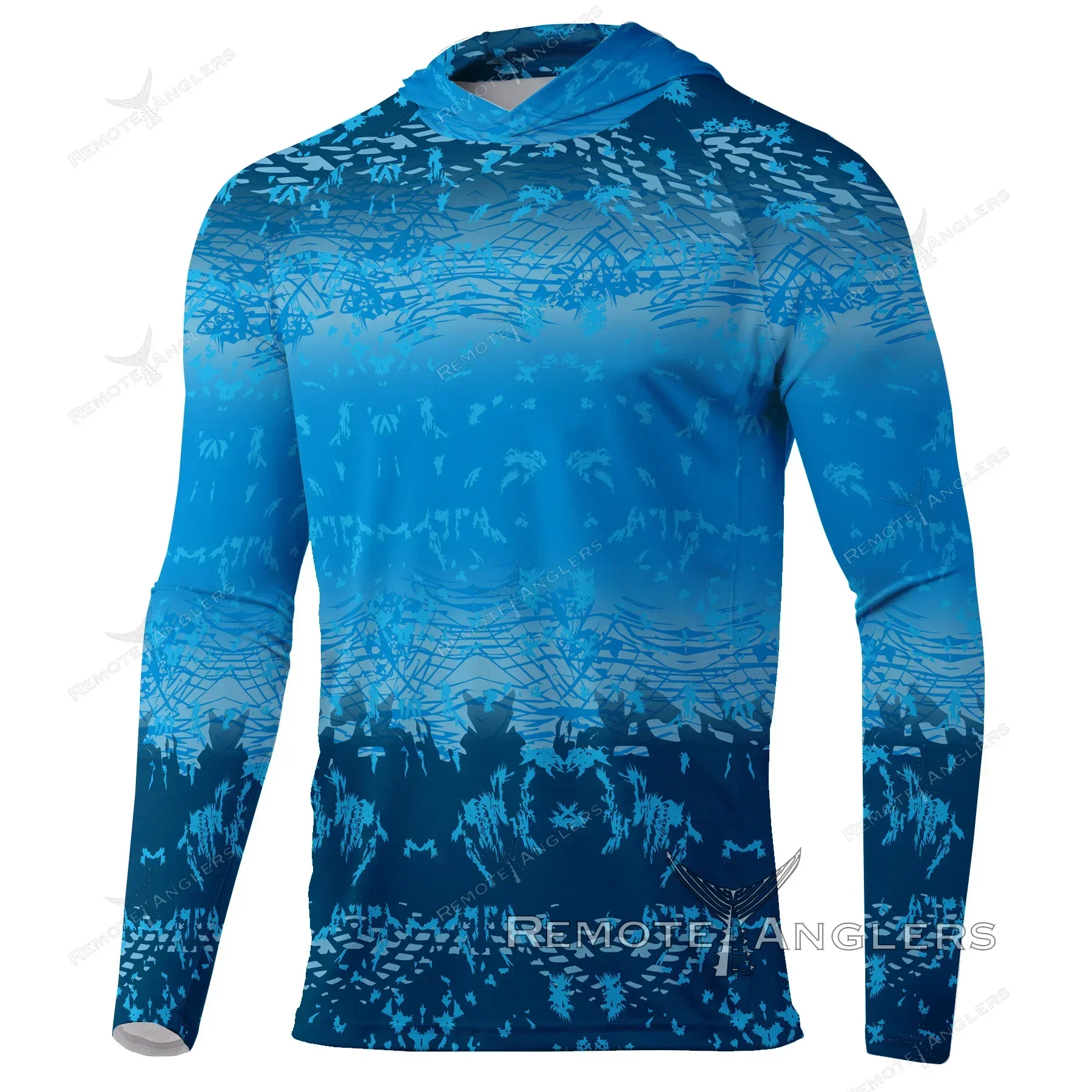 

Summer New Men Long Sleeve Fishing Jersey Hoodie Fishing Breathable Sun Protection UPF 50+ T-shirt Camisa De Pesca