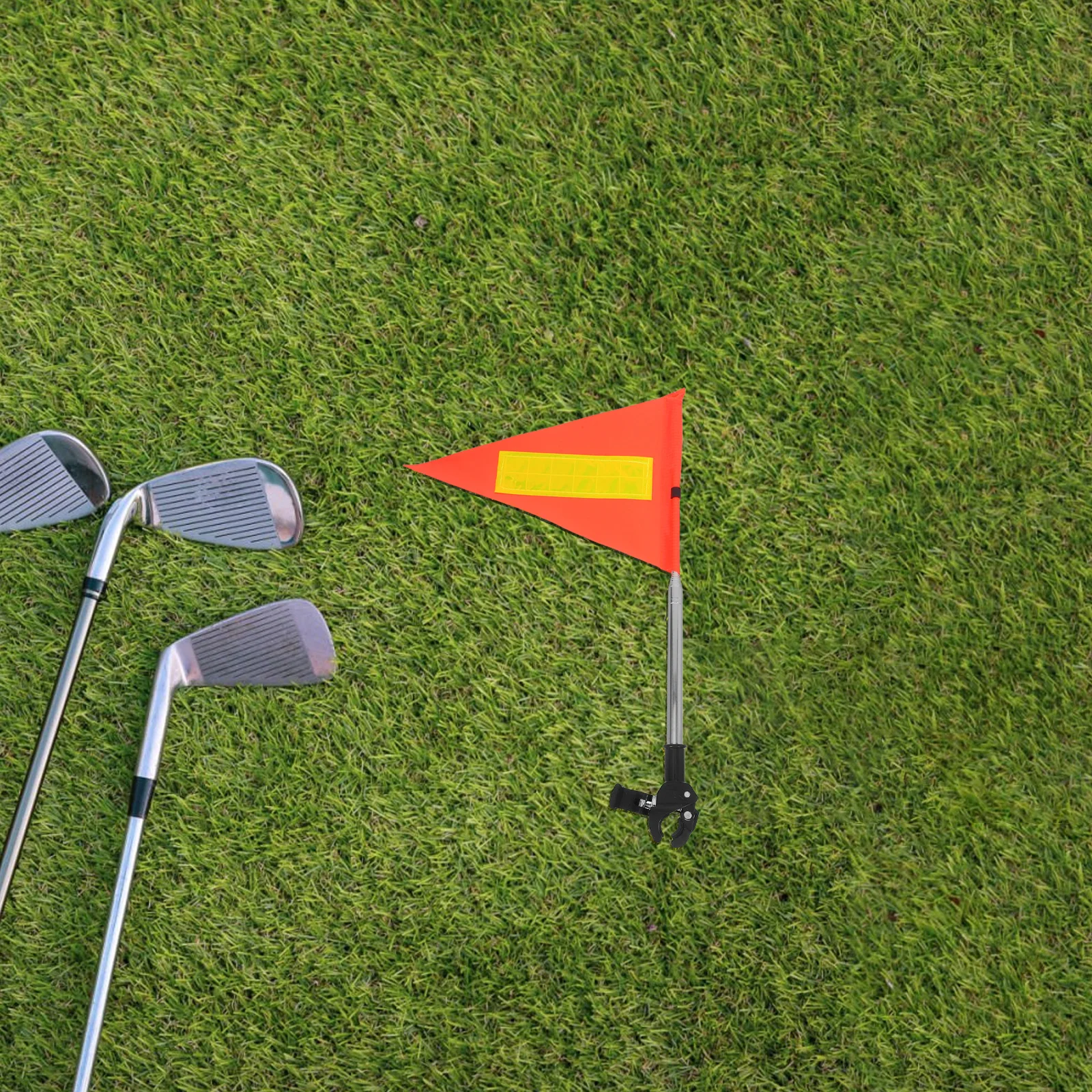 

Retractable Triangle Flags 120cm 20cm Telescopic Safety Flag Pole Golf Cart Accessory Wheelchair Reflective Banner Car