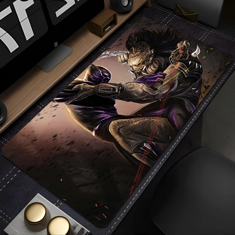 

Large Gaming Mouse Pad Black P-panther Computer Gaming Locking Edge MousePad Keyboardpad Anti Slip And urable Cartoon Anime