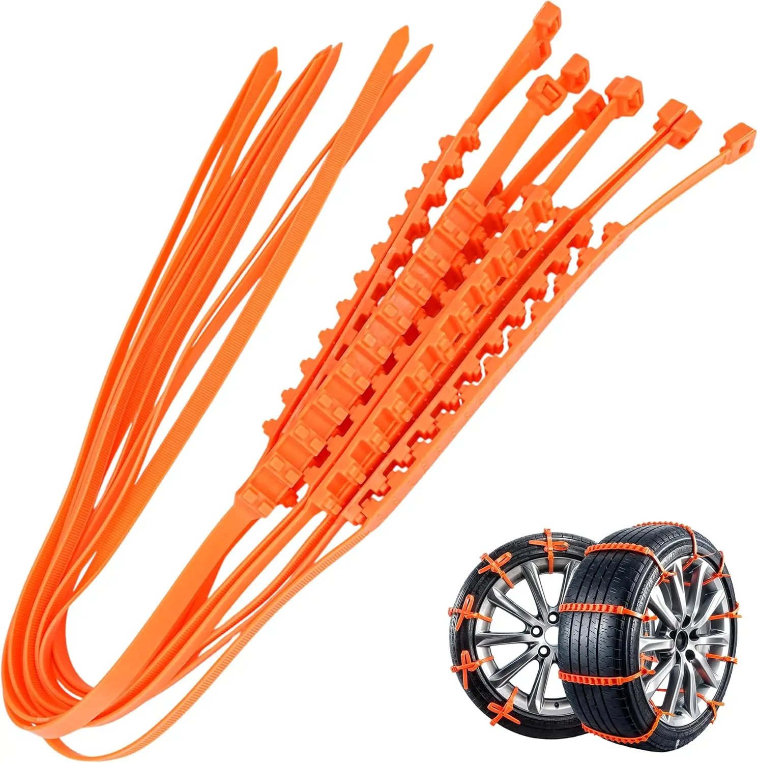 Car Tyre Snow Chains Anti-skid Winter Outdoor Car Tire Wheel Chain Emergency Double Grooves Anti Slip Car Accessories