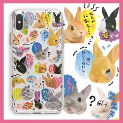 Clmj Cute Rabbit Seal Phone Case For Motorola Moto G9 G22 G32 G53 G30 G60 G71 G72 G73 Edge 40 Cartoon Animal Soft TPU Back Cover