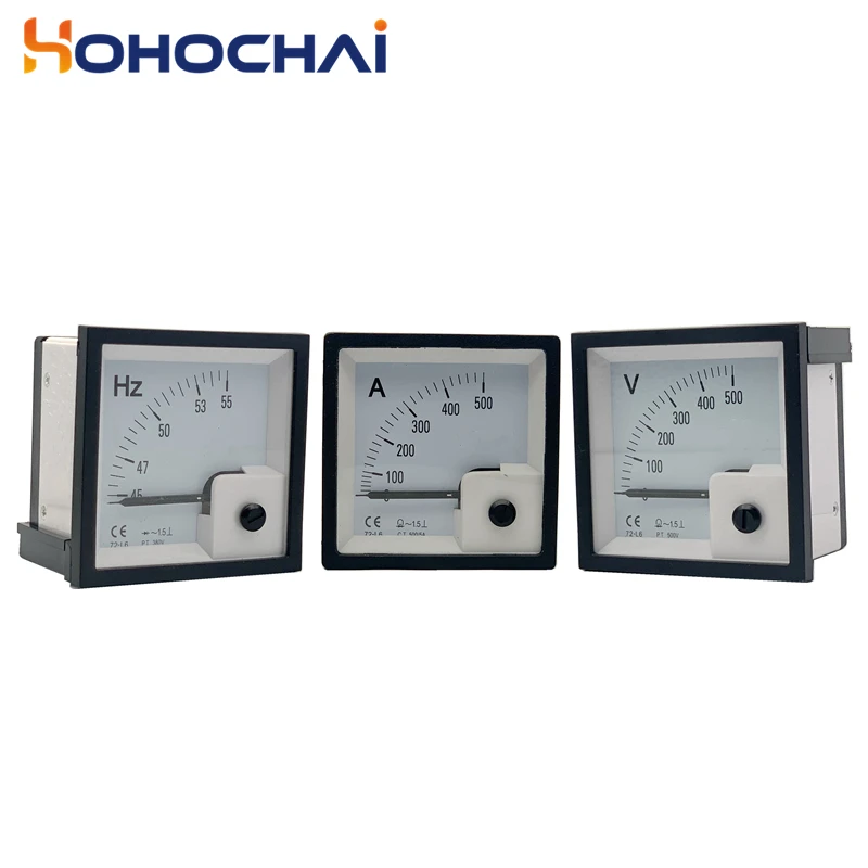 72-L6 500V 500A 380V 55Hz Voltmeter Ammeter Frequency Hertz Pointer Meter Diesel Generator Set Part