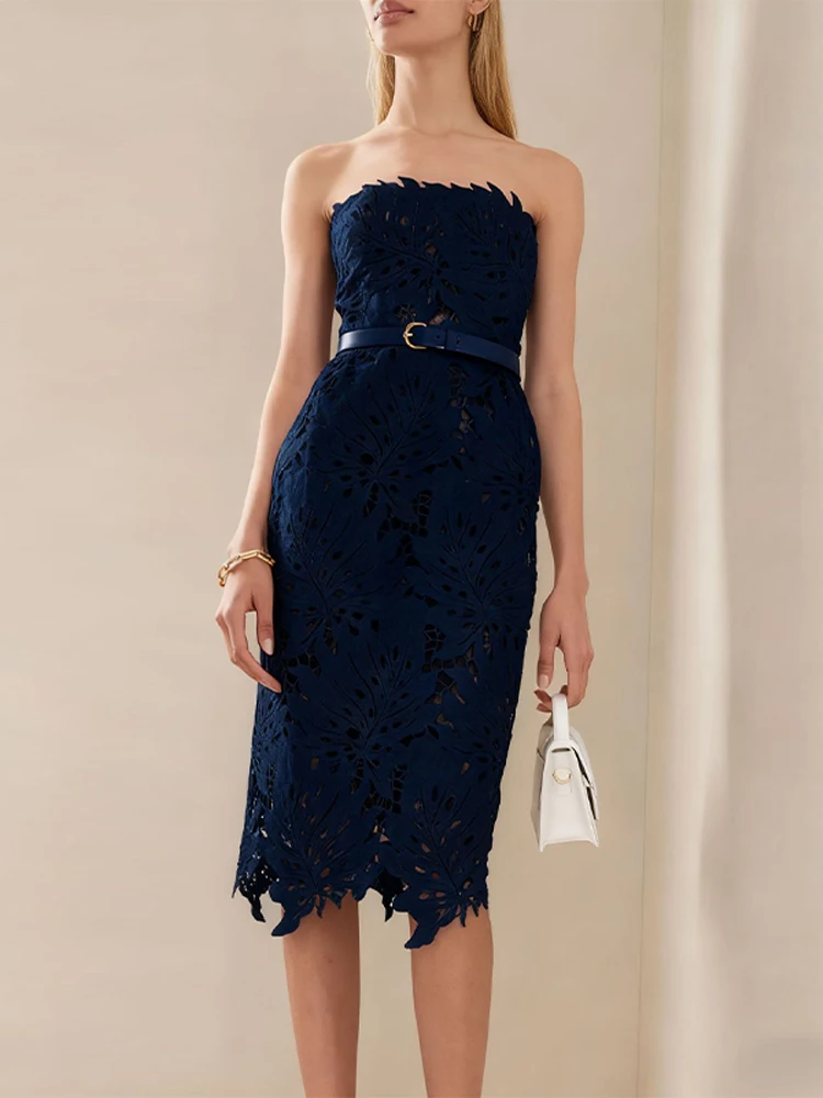 Elegancka sukienka damska z haftem, tuba, dopasowana, z wycięciami, sukienki na imprezę dla kobiet, szykowna sukienka na jesień i zimę 2025, elegancka damska suknia balowa na święta.