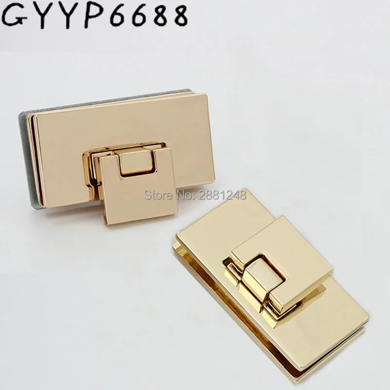 

1-5-20sets 52*27mm rectangle metal clasp metal clasp flip lock press lock bag Leather Accessories clasp handmade wholesale