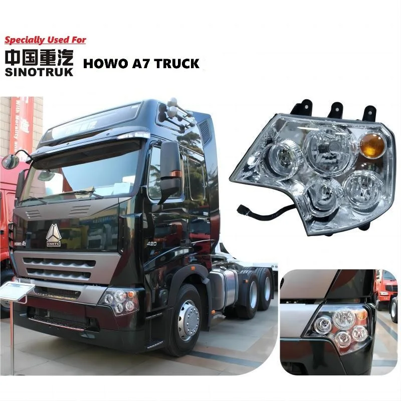 

SINOTRUK HOWO A7 Truck Parts Original Quality Left Headlight Head Lamp Front Lamp Assembly WG9925720001 For Sinotruk Spare Parts