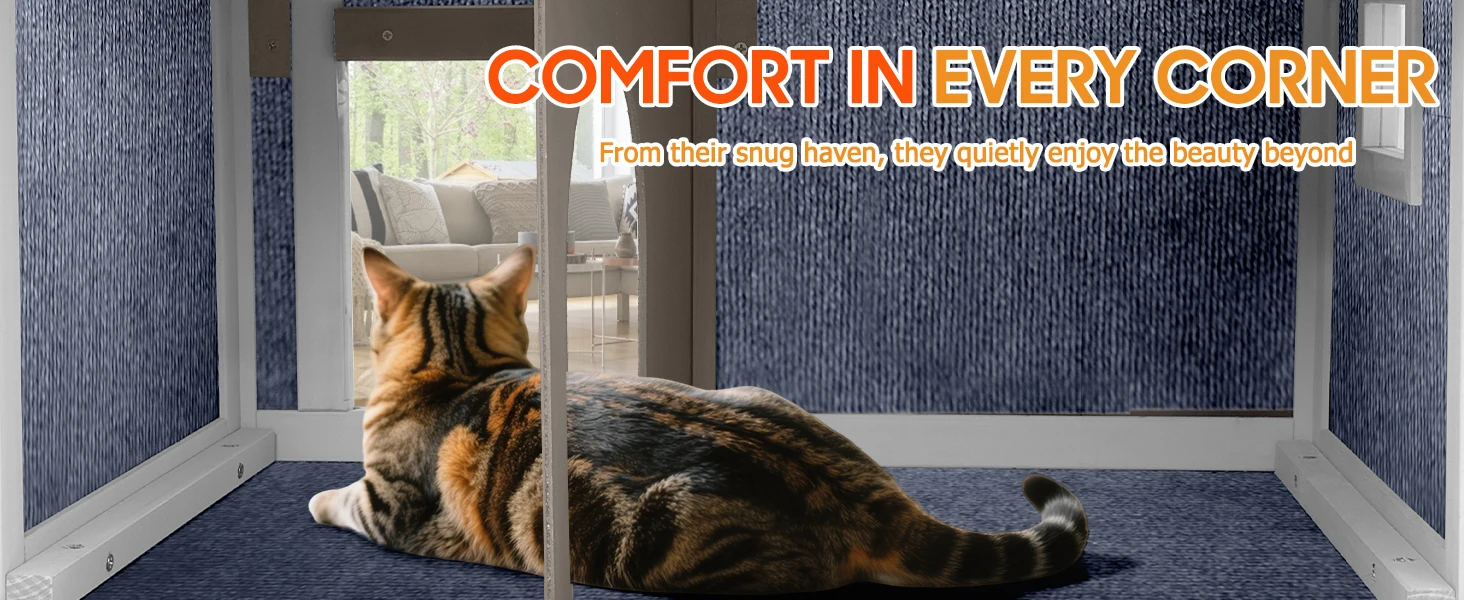PetsCosset Insulated Cat House with balcony