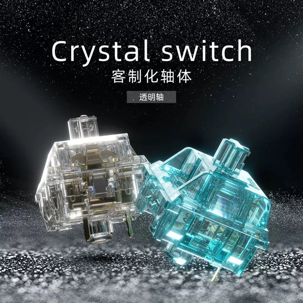 Akko Crystal V3 Switch Wine Red Silver Blue Linear tactile 3 Pins 40g 45g RGB Switches Mechanical keyboard DIY MX Gaming Switch