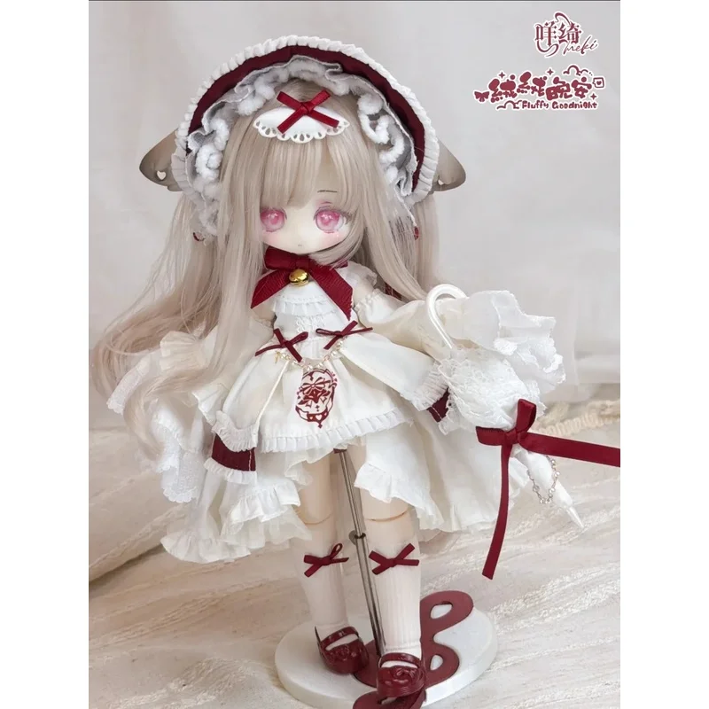 Meki Fluffy Goodnight Series Electronic Header Card 1/6 Scale 4 Points Articulated Figure Blind Box Anime Figure Collectible view 4