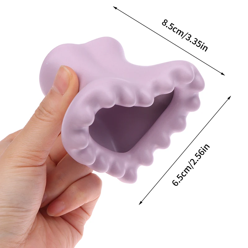 

Purple Three-Dimensional Love Gua Sha For Face Body Massage Tool Ceramic Guasha Board For Relief Massage Face Lift Massager