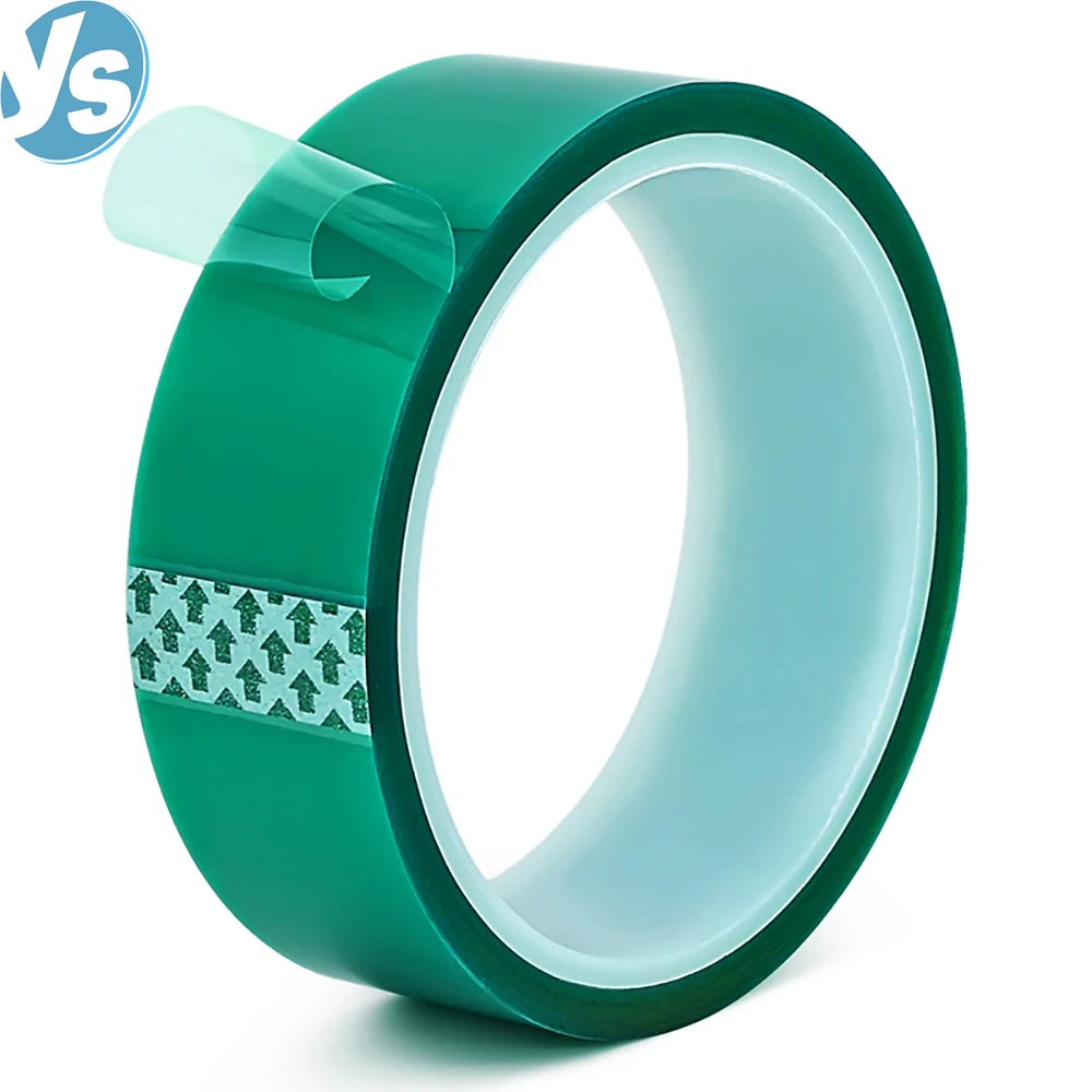 شريط PET Green عالي الحرارة لطلاء الخبز الزجاجي/PCB/الألومنيوم والسيارة، عزل مقاوم للأحماض والقلويات غير المميزة