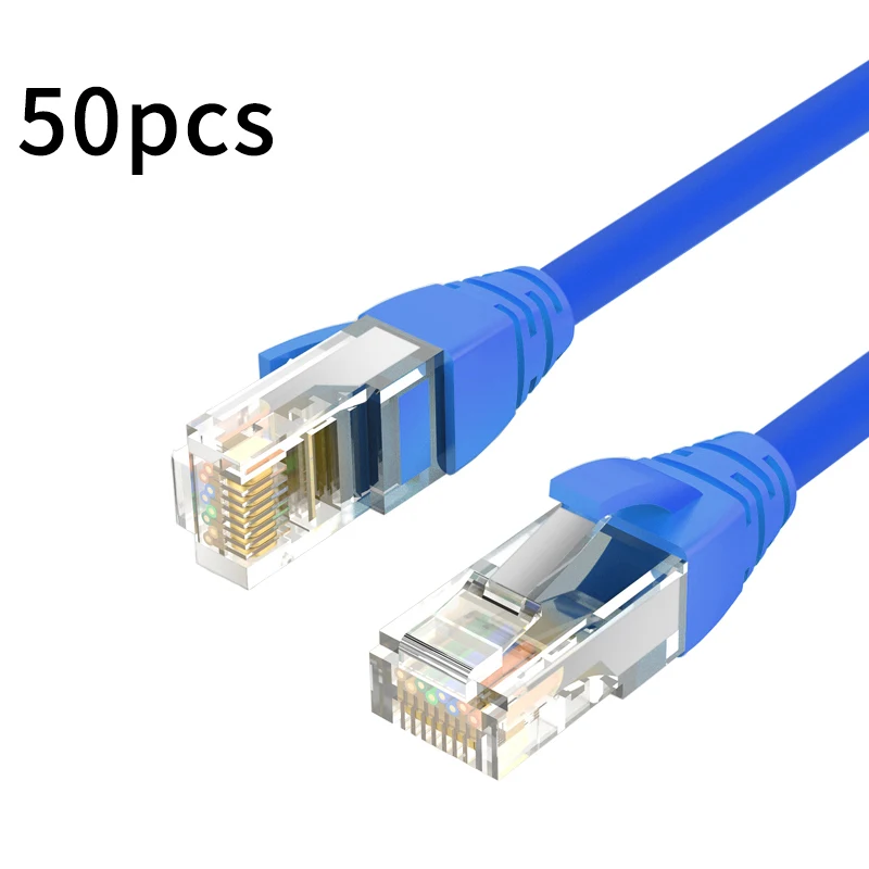 50Pcs Ethernet Kabel Cat6 Lan Kabel 0.3M/0.5M Utp RJ45 Netwerk Patch Kabel Voor Ps Pc internet Modem Router