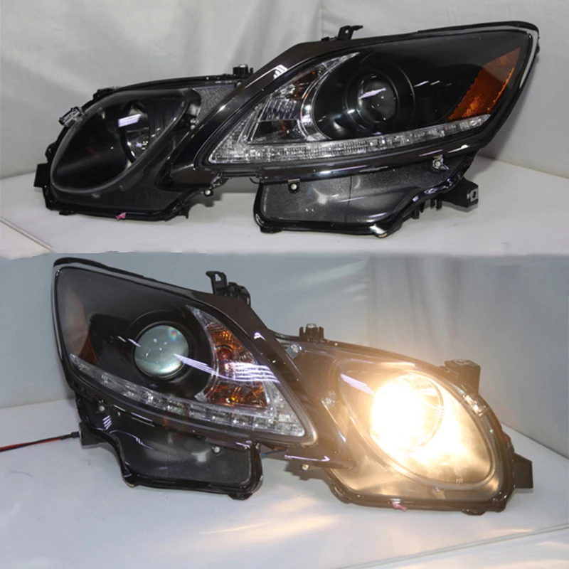 For Lexus GS300 GS350 GS430 GS450 2006-2011 Year LED Front Head Lamp Assembly Headlight Smoke Black