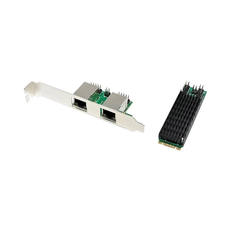 PCIE Ethernet Card 2.5Gbps M+B Key Two Rj45 Port Ethernet Networking Expansion Card