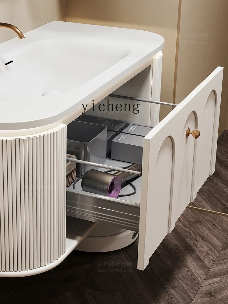 X-13 Bathroom Cabinet Combination Stone Plate Corian Whole Washbin Cream Style Washstand Hand Washbasin