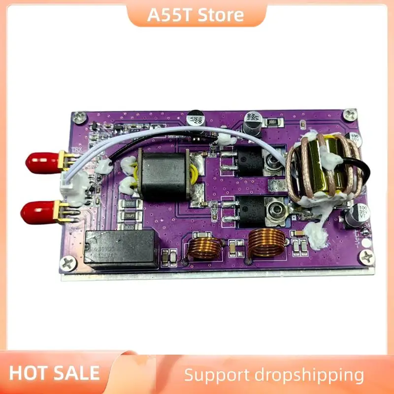 

A55T Портативный коротковолновый модуль усилителя мощности 50 Вт с приемопередатчиком фильтра нижних частот LPF 2 МГц-30 МГц Диапазон поддержки частоты