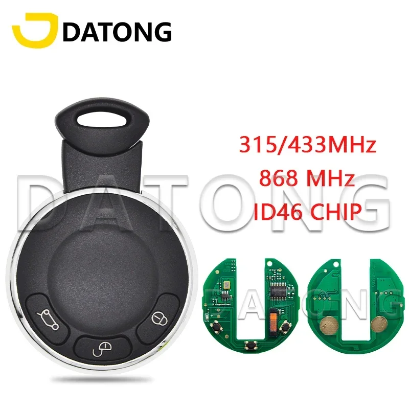 Datong World Car Remote Key For BMW Mini Cooper S One D Clubman Cabrio Countryman 315/434/868Mhz ID46 Replace Smart Control