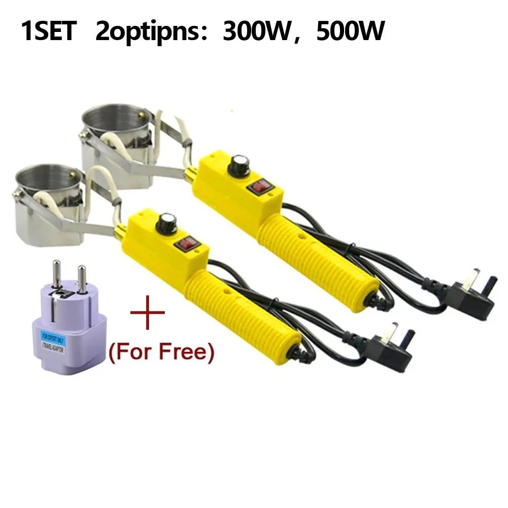 300W/500W Temp Control Portable Tin Melting Furnace Control Desoldering Bath Tool Adjustable Handheld Solder Pot Tin Melting