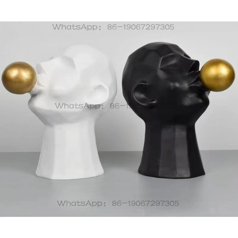2565  Modern minimalist light luxury home decoration, figure, creative portrait art sculpture