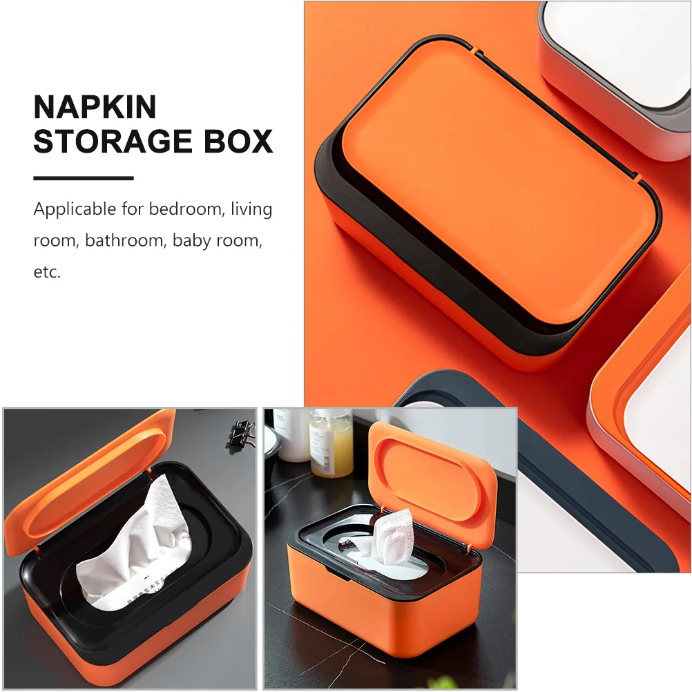 

Wet Tissue Napkin Storage Case for Baby Wipes Compact Lightweight PP Material Dustproof Wet Tissue Box Bedroom Bathroom